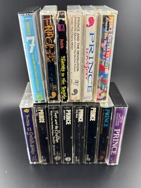 Prince Cassette Tape Lot Of 14 Albums & Singles Mixed Collection Warner PaisleyP